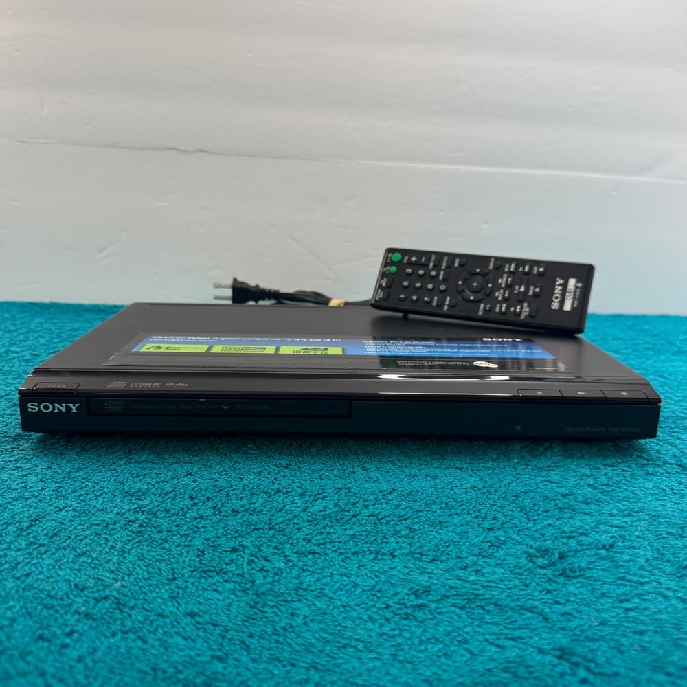 Sony DVP-SR200P Mini DVD Player Progressive Scan Black with Remote - Ships Free